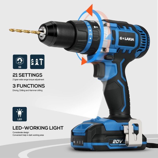 20V 13mm Double Speed Impact Drill