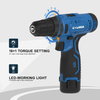 DC-12V 30N.m. 10mm Dual Speed Drill
