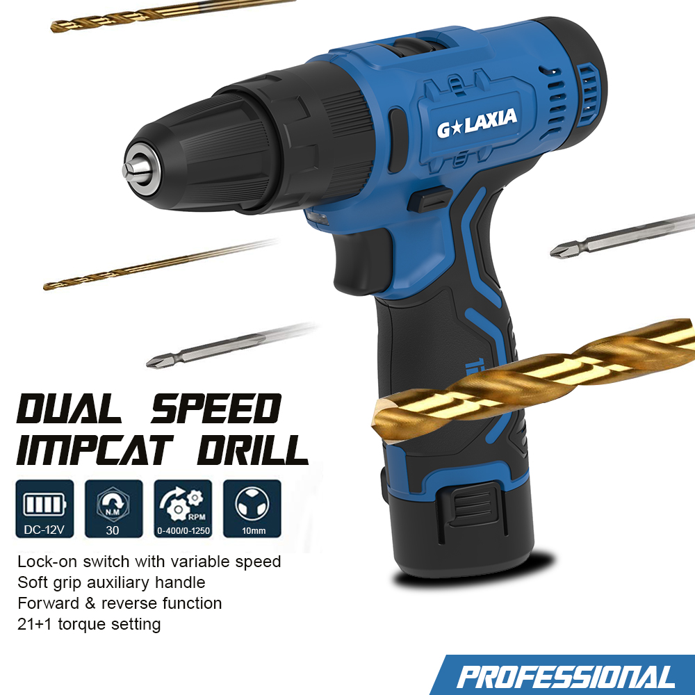 12V 30N.m Dual Speed Impact Drill - Buy 12V Dual Speed Impact Drill ...